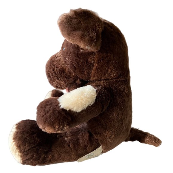 Build A Bear Fudge Pup Dog Brown 10" Floppy Ears Eye Patch Soft Plushie Toy Gift - Picture 6 of 14